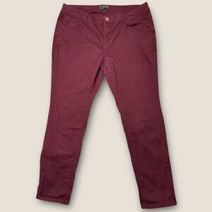 Wax Jean Maroon‎ Premium Denim Pants Size 16W